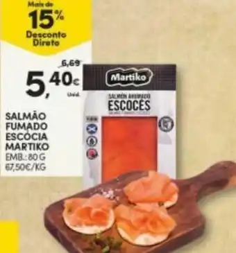 Continente Salmão Fumado Escócia Martiko 80g promoção
