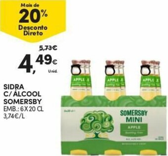 Continente Sidra C/ Álcool Somersby 6x20cl promoção