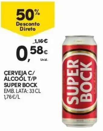 Continente Cerveja C/ Álcool T/P Super Bock 33cl promoção