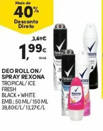 Deo Roll On/Spray Rexona 50ml/150ml