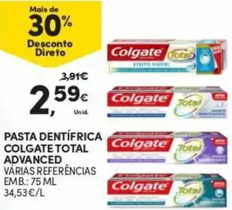 Continente Pasta Dentífrica Colgate Total Advanced 75ml promoção