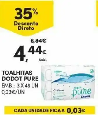 Toalhitas Dodot Pure 3x48 Un