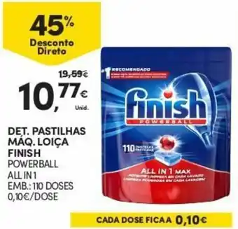 Continente Det. Pastilhas Máq. Loiça Finish 110 Doses promoção