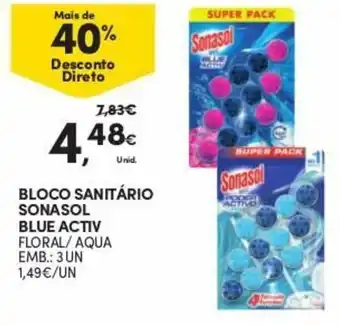 Continente Bloco Sanitário Sonasol Blue Activ 3 Un promoção