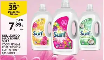 Continente Det. Líquido Máq. Roupa Surf 72 Doses promoção
