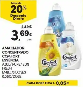 Continente Amaciador Concentrado Comfort Essência 78 Doses promoção