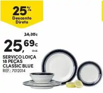 Continente Servico Loiça 18 Peças Classic Blue promoção