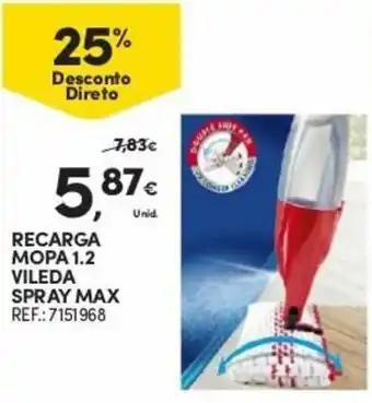 Continente Recarga Mopa 1.2 Vileda Spray Max promoção