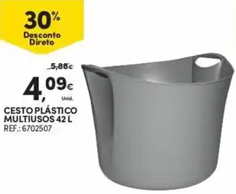 Continente Cesto Plástico Multiusos 42L promoção
