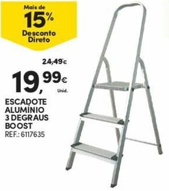 Continente Escadote Alumínio 3 Degraus Boost promoção