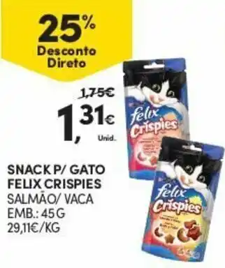 Snack P/Gato Felix Crispies 45g