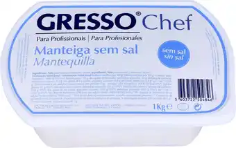 Makro GRESSO Manteiga Chef Sem Sal 1 Kg promoção