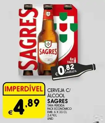 Meu Super CERVEJA C/ ÁLCOOL SAGRES promoção