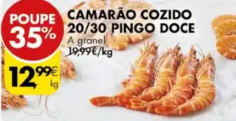 Pingo Doce CAMARÃO COZIDO 20/30 PINGO DOCE KG promoção