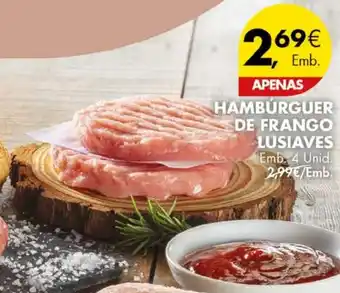 HAMBÚRGUER DE FRANGO LUSIAVES Emb. 4 Unid.