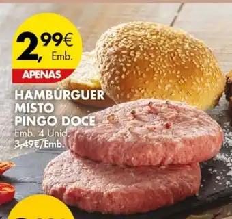 Pingo Doce HAMBURGUER MISTO PINGO DOCE Emb. 4 Unid. promoção