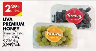 Pingo Doce UVA PREMIUM HONEY Branca/Preta Emb. 400g promoção