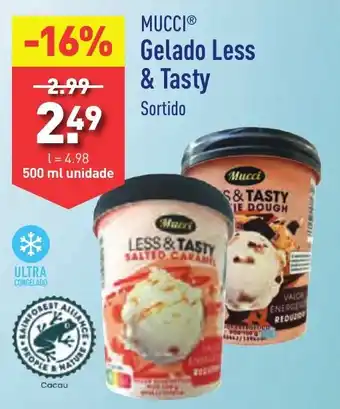 ALDI MUCCI Gelado Less & Tasty 500ml promoção