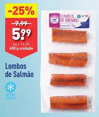 ALDI Lombos de Salmão 400g promoção