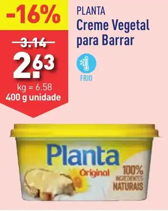 ALDI Planta Creme Vegetal para Barrar 400g promoção
