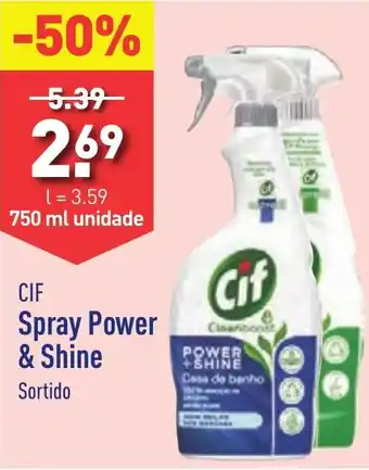 ALDI CIF Spray Power & Shine Sortido 750ml promoção