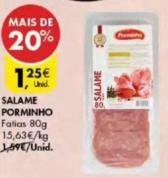 Pingo Doce SALAME PORMINHO Fatias 80g promoção