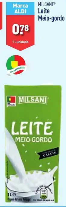 ALDI MILSANI Leite Meio-gordo promoção