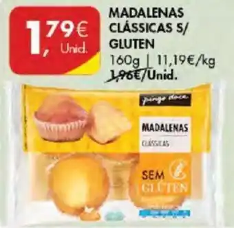 Pingo Doce MADALENAS CLÁSSICAS S/ GLUTEN 160g promoção