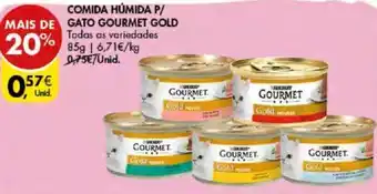 Pingo Doce COMIDA HÚMIDA P/ GATO GOURMET GOLD 85g promoção