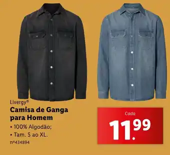 Lidl Livergy Camisa de Ganga para Homem promoção