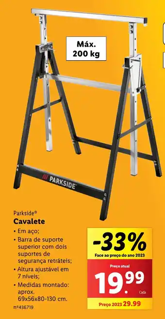 Lidl Parkside Cavalete promoção
