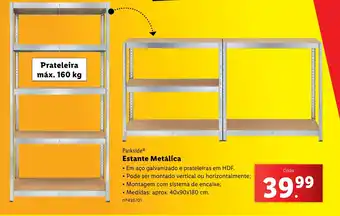 Lidl Parkside Estante Metálica promoção