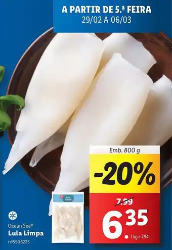 Lidl Ocean Sea Lula Limpa Emb. 800 g promoção
