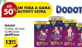 Pingo Doce DODOT FRALDAS T3 Emb. 60 Unid. promoção