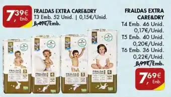 Pingo Doce FRALDAS EXTRA CARE&DRY T3 Emb. 52 Unid. promoção