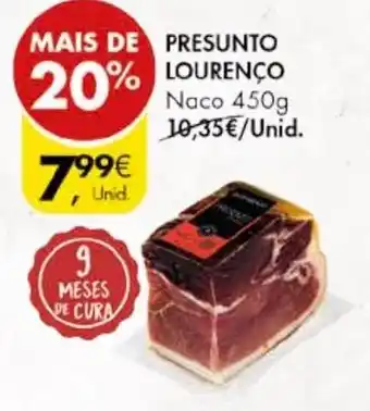 Pingo Doce PRESUNTO LOURENÇO Naco 450g promoção