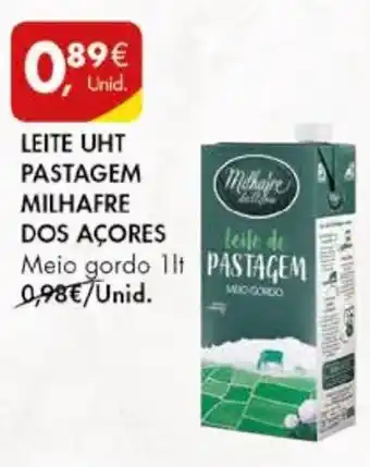 Pingo Doce LEITE UHT PASTAGEM MILHAFRE DOS AÇORES Meio gordo 1lt promoção