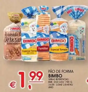 PÃO DE FORMA BIMBO