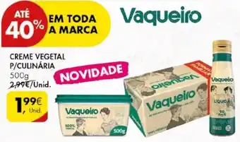 Pingo Doce CREME VEGETAL P/CULINÁRIA 500g promoção