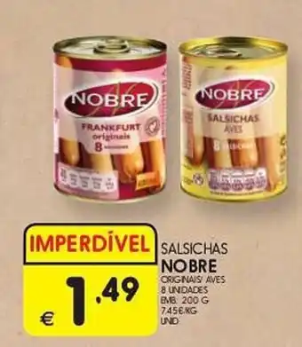 Meu Super SALSICHAS NOBRE 8 UNIDADES EMB 200 G promoção
