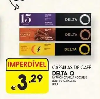 Meu Super CÁPSULAS DE CAFÉ DELTA Q MYTHIQ/CANELA / DOUBLE EMB 10 CÁPSULAS promoção