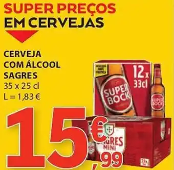 E.Leclerc CERVEJA COM ÁLCOOL SAGRES 35x25cl promoção