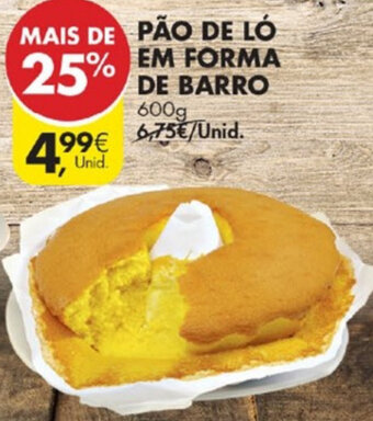 Pão de Ló em Forma de Barro 600g