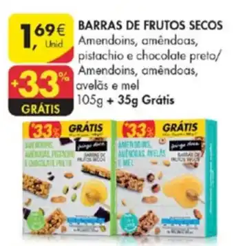 Pingo Doce Barras de Frutos Secos 105g promoção