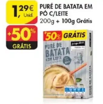 Pingo Doce Puré de Batata em Pó C/Leite 200g promoção