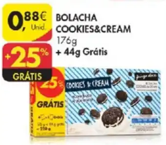Pingo Doce Bolacha Cookies & Cream 176g promoção