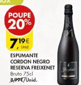 Pingo Doce ESPUMANTE CORDON NEGRO RESERVA FREIXENET Bruto 75cl promoção