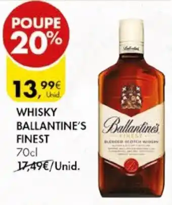 Pingo Doce WHISKY BALLANTINE'S FINEST 70cl promoção