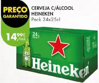 Pingo Doce CERVEJA C/ÁLCOOL HEINEKEN Pack 24x25cl promoção
