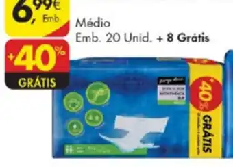 Pingo Doce Fraldas de Incontinência Médio 20 Unid promoção